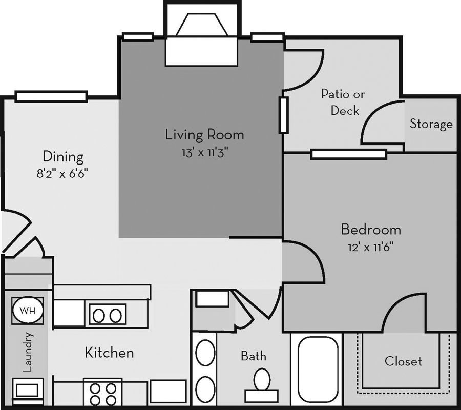 1 Bedroom 1 Bathroom Apartment for rent at Providence Court Apartments in Charlotte, NC