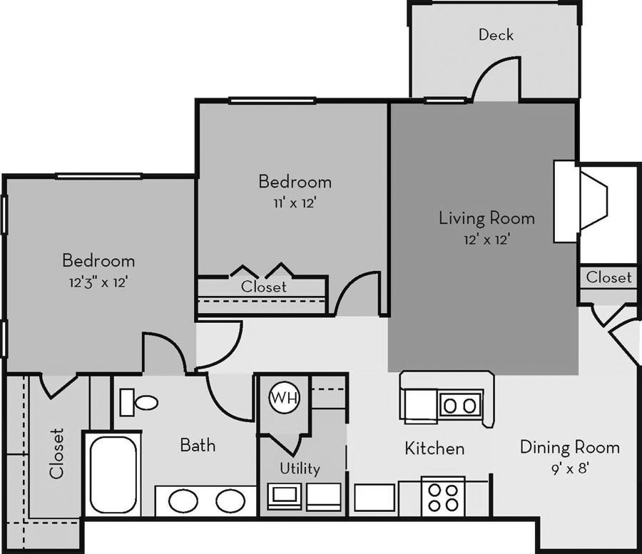 2 Bedrooms 1 Bathroom Apartment for rent at Providence Court Apartments in Charlotte, NC