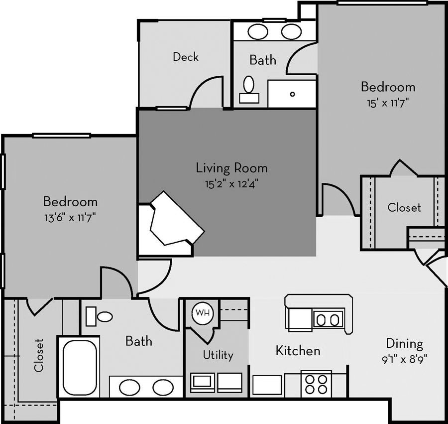 2 Bedrooms 2 Bathrooms Apartment for rent at Providence Court Apartments in Charlotte, NC