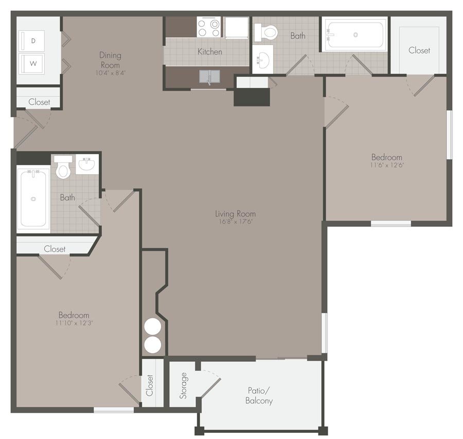 2 Bedrooms 2 Bathrooms Apartment for rent at Mallard Creek Apartments in Charlotte, NC