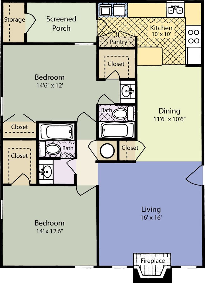 2 Bedrooms 2 Bathrooms Apartment for rent at ARIUM Trailwood in Raleigh, NC