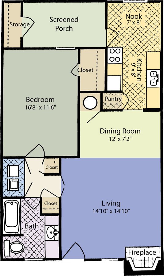 1 Bedroom 1 Bathroom Apartment for rent at ARIUM Trailwood in Raleigh, NC