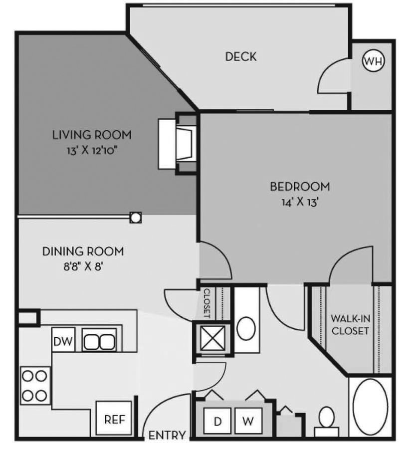 1 Bedroom 1 Bathroom Apartment for rent at Northlake Apartments in Charlotte, NC