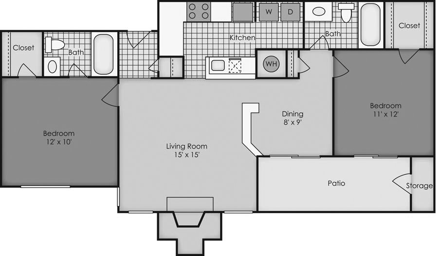 2 Bedrooms 2 Bathrooms Apartment for rent at Harris Pond Apartments in Charlotte, NC