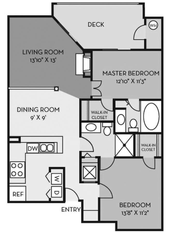 2 Bedrooms 2 Bathrooms Apartment for rent at Northlake Apartments in Charlotte, NC