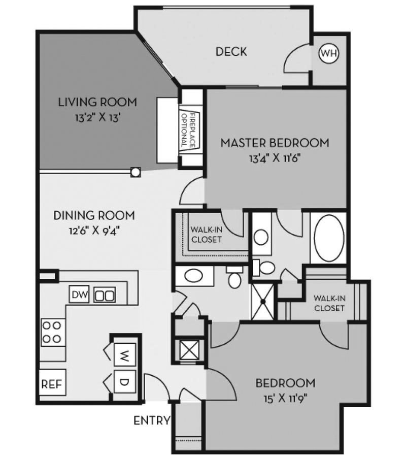 2 Bedrooms 2 Bathrooms Apartment for rent at Northlake Apartments in Charlotte, NC