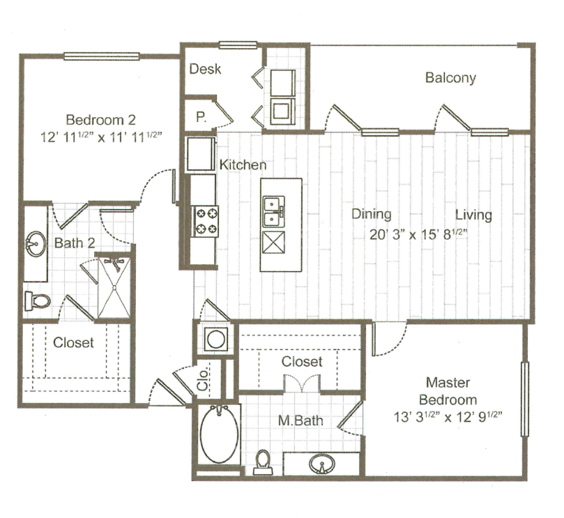 2 Bedrooms 2 Bathrooms Apartment for rent at ARIUM Uptown West in Houston, TX