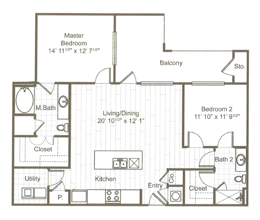 2 Bedrooms 2 Bathrooms Apartment for rent at ARIUM Uptown West in Houston, TX
