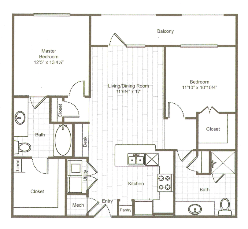 2 Bedrooms 2 Bathrooms Apartment for rent at ARIUM Uptown West in Houston, TX