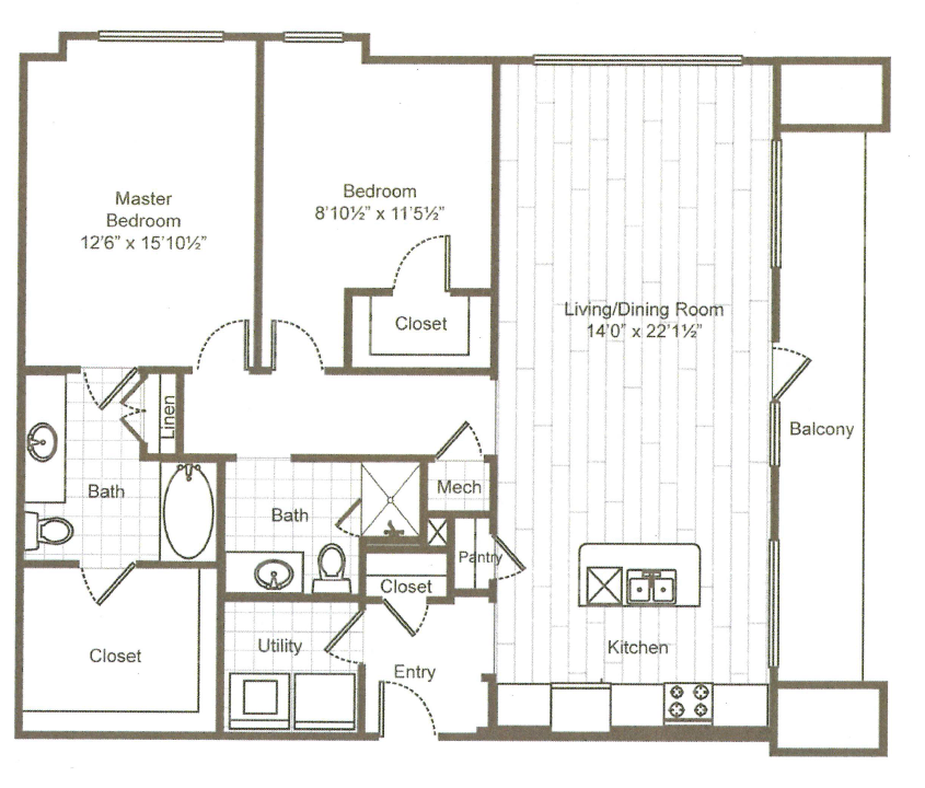 2 Bedrooms 2 Bathrooms Apartment for rent at ARIUM Uptown West in Houston, TX