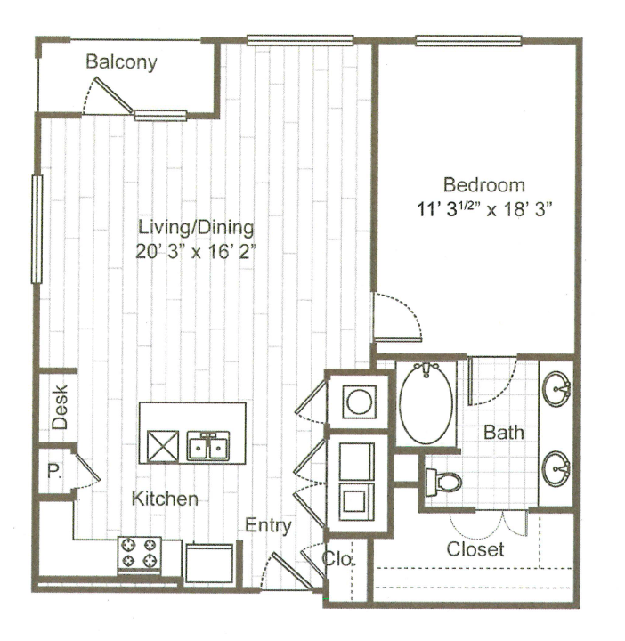 1 Bedroom 1 Bathroom Apartment for rent at ARIUM Uptown West in Houston, TX