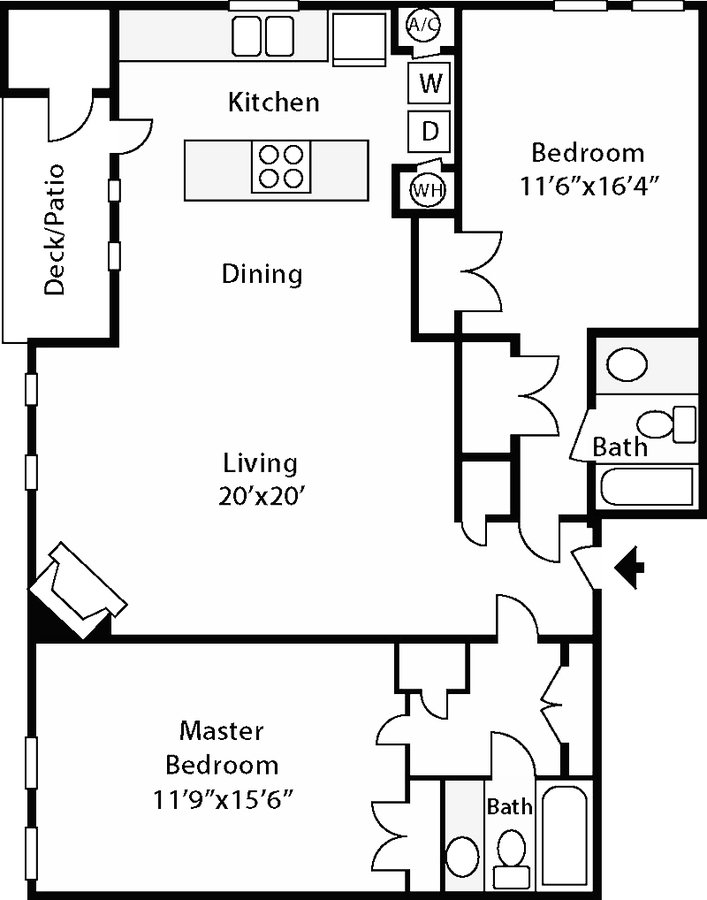 2 Bedrooms 2 Bathrooms Apartment for rent at Stonehenge in Raleigh, NC