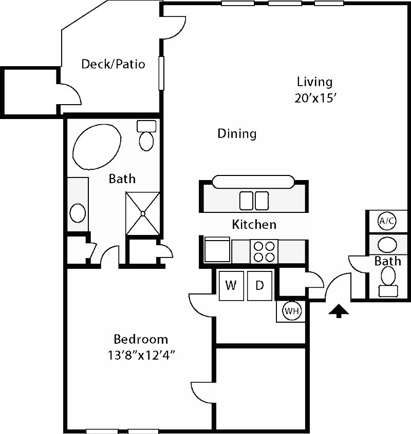 1 Bedroom 1 Bathroom Apartment for rent at Stonehenge in Raleigh, NC