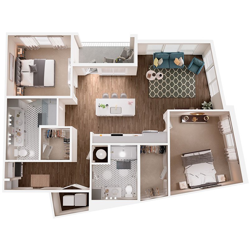2 Bedrooms 2 Bathrooms Apartment for rent at Broadstone Queen City in Charlotte, NC