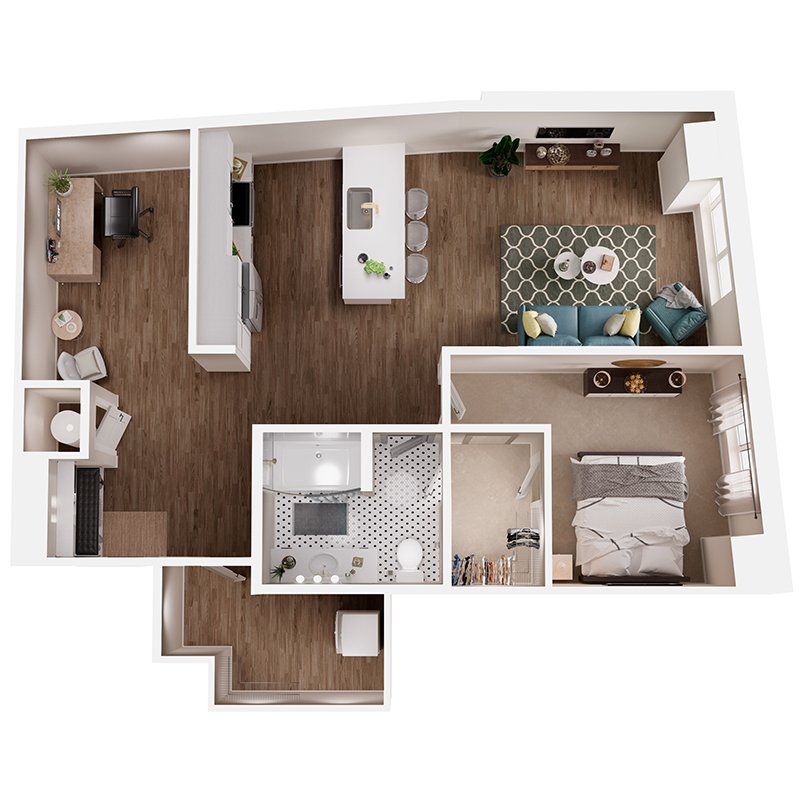 1 Bedroom 1 Bathroom Apartment for rent at Broadstone Queen City in Charlotte, NC