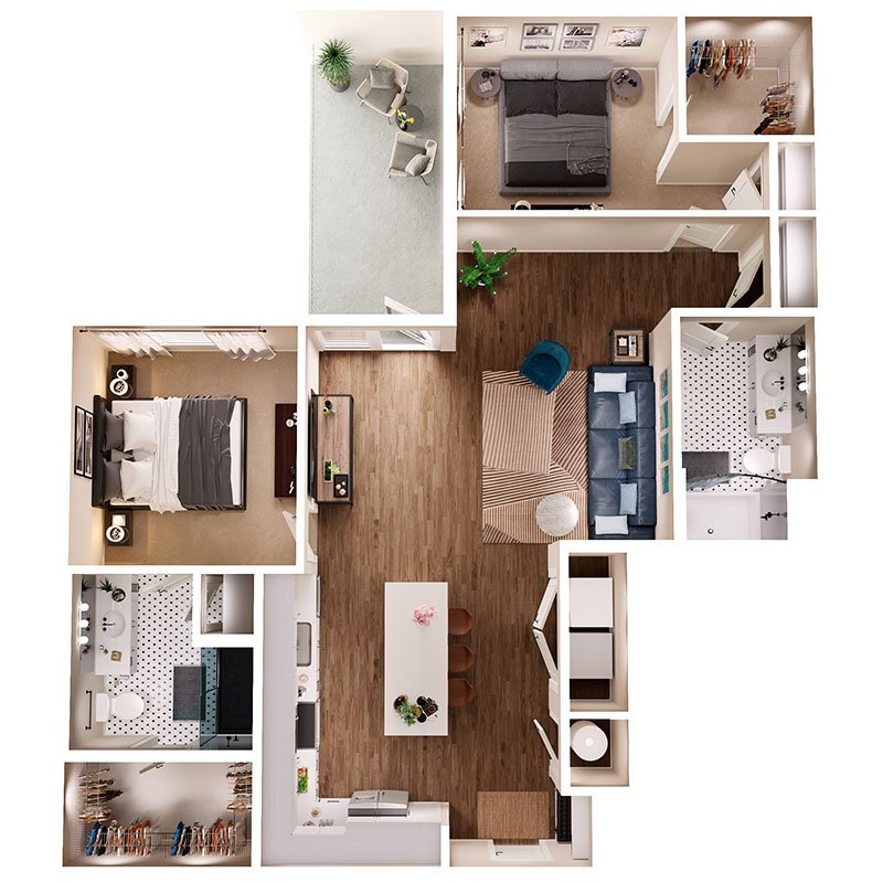 2 Bedrooms 2 Bathrooms Apartment for rent at Broadstone Queen City in Charlotte, NC