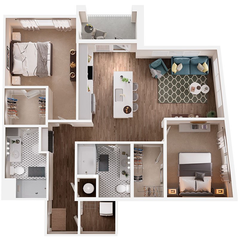 2 Bedrooms 2 Bathrooms Apartment for rent at Broadstone Queen City in Charlotte, NC