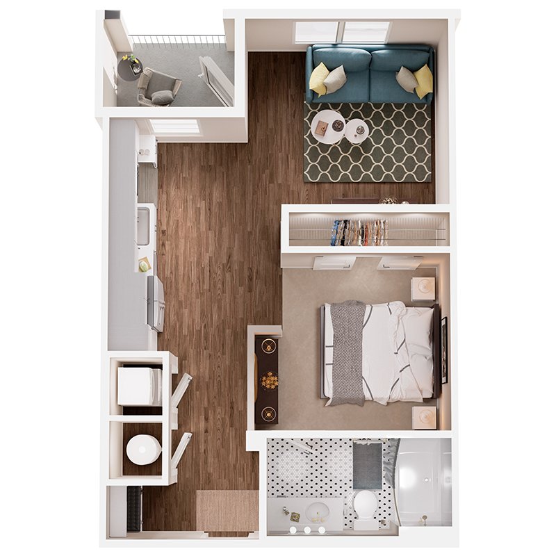 Studio 1 Bathroom Apartment for rent at Broadstone Queen City in Charlotte, NC