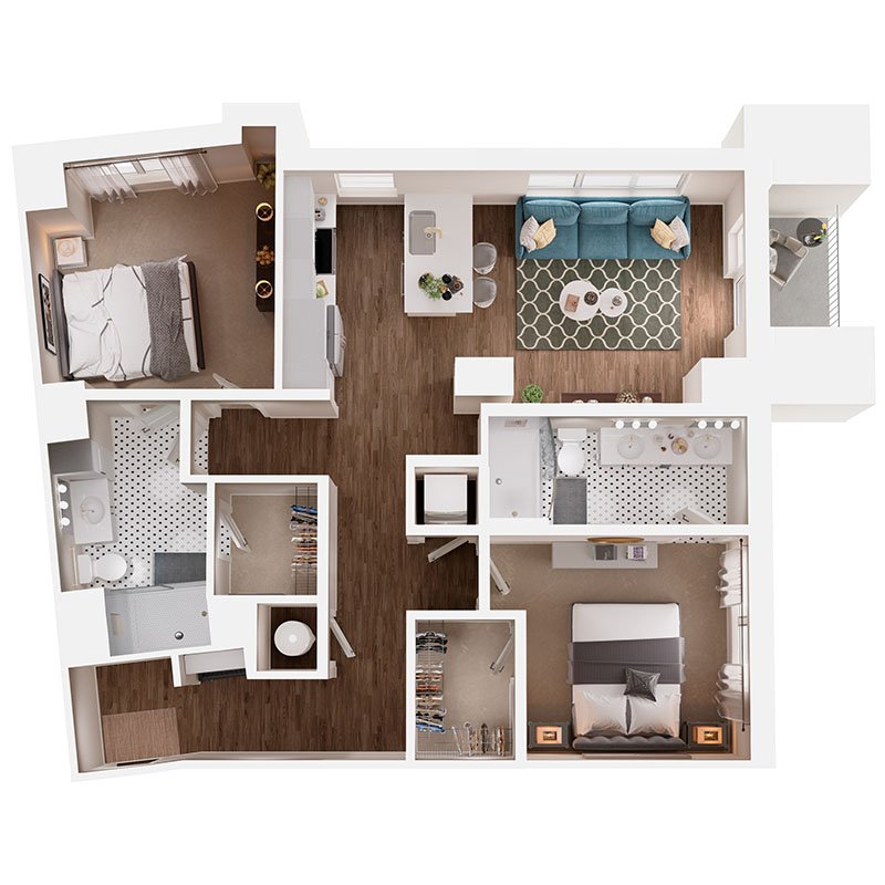 2 Bedrooms 2 Bathrooms Apartment for rent at Broadstone Queen City in Charlotte, NC