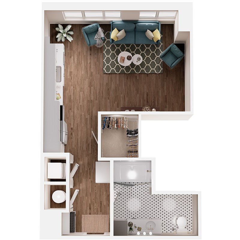 Studio 1 Bathroom Apartment for rent at Broadstone Queen City in Charlotte, NC