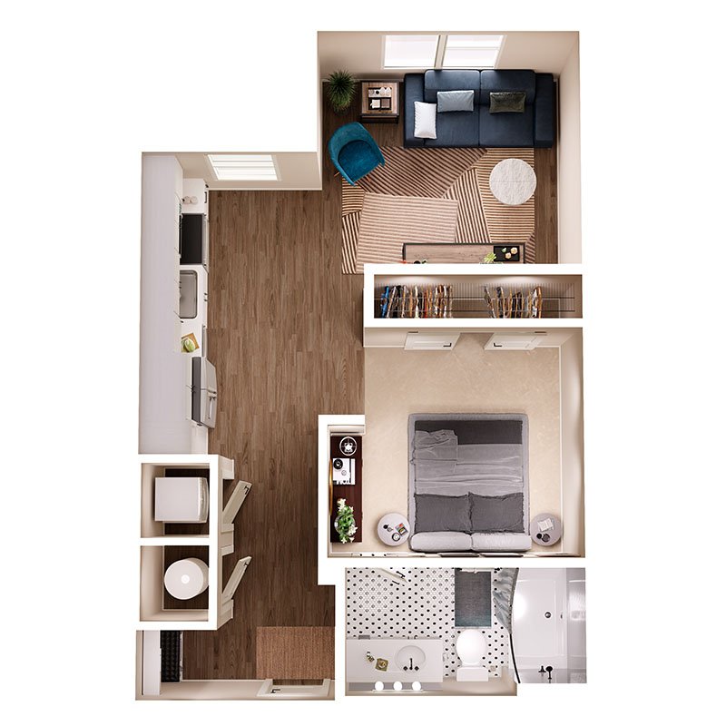 Studio 1 Bathroom Apartment for rent at Broadstone Queen City in Charlotte, NC