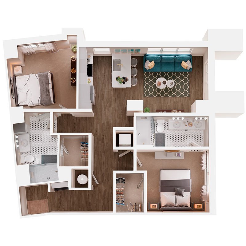 2 Bedrooms 2 Bathrooms Apartment for rent at Broadstone Queen City in Charlotte, NC