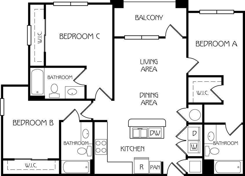 3 Bedrooms 3 Bathrooms Apartment for rent at The Retreat At Corvallis in Corvallis, OR