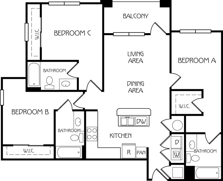 3 Bedrooms 3 Bathrooms Apartment for rent at The Retreat At Corvallis in Corvallis, OR