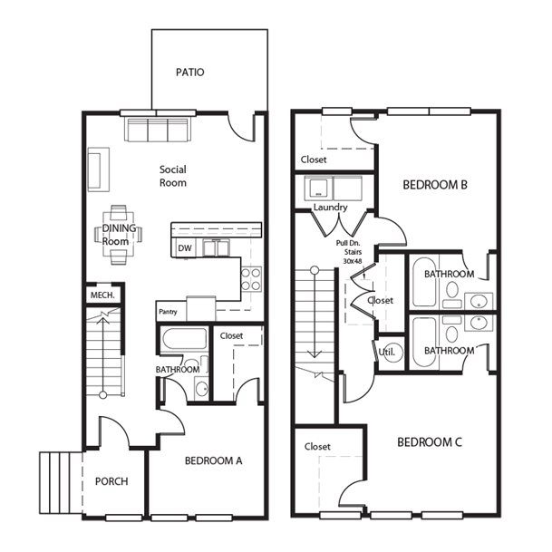 3 Bedrooms 3 Bathrooms Apartment for rent at The Retreat At Corvallis in Corvallis, OR