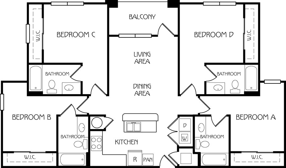 4 Bedrooms 4+ Bathrooms Apartment for rent at The Retreat At Corvallis in Corvallis, OR