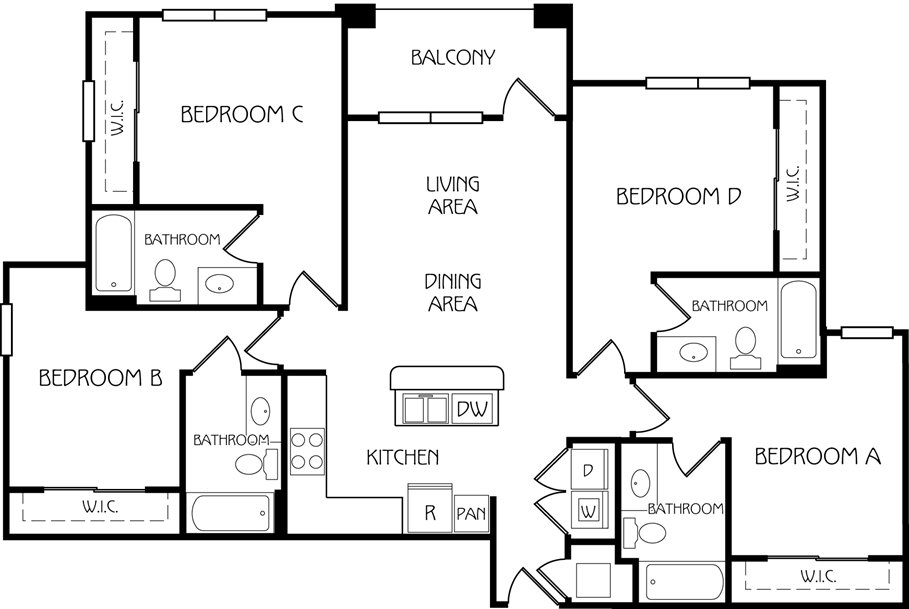 4 Bedrooms 4+ Bathrooms Apartment for rent at The Retreat At Corvallis in Corvallis, OR