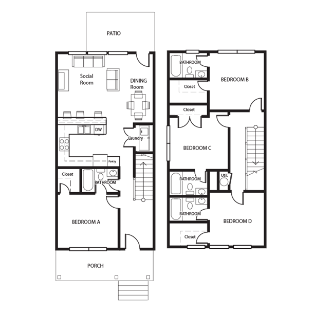 4 Bedrooms 4+ Bathrooms Apartment for rent at The Retreat At Corvallis in Corvallis, OR