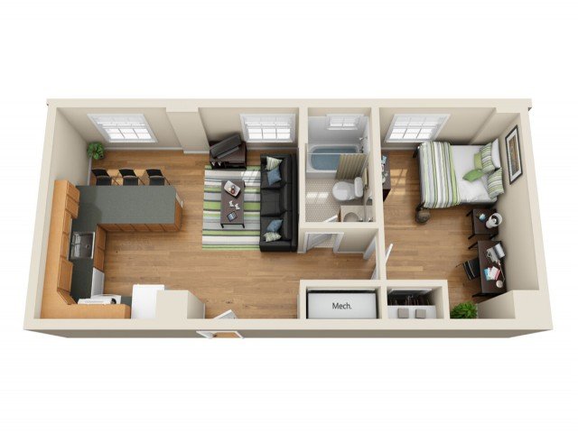 1 Bedroom 1 Bathroom Apartment for rent at Coronado Place and Towers in St Louis, MO