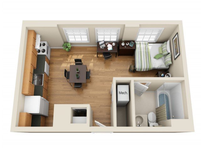 Studio 1 Bathroom Apartment for rent at Coronado Place and Towers in St Louis, MO