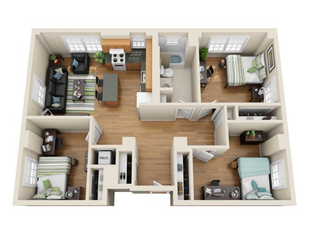 3 Bedrooms 1 Bathroom Apartment for rent at Coronado Place and Towers in St Louis, MO