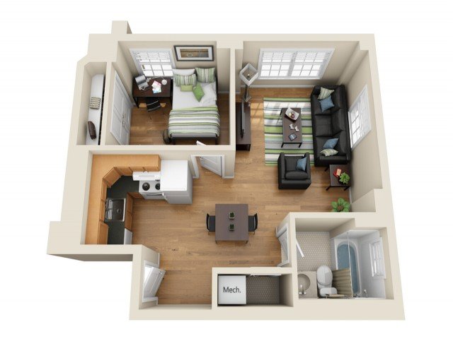 1 Bedroom 1 Bathroom Apartment for rent at Coronado Place and Towers in St Louis, MO