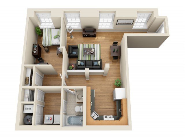 1 Bedroom 1 Bathroom Apartment for rent at Coronado Place and Towers in St Louis, MO