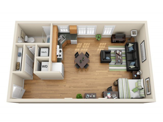 Studio 1 Bathroom Apartment for rent at Coronado Place and Towers in St Louis, MO