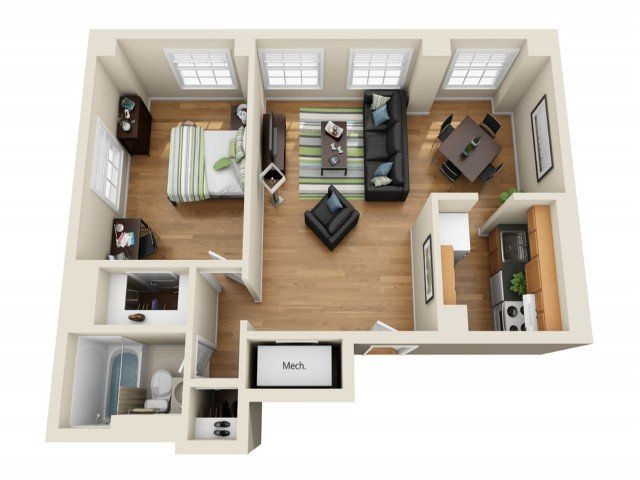 1 Bedroom 1 Bathroom Apartment for rent at Coronado Place and Towers in St Louis, MO