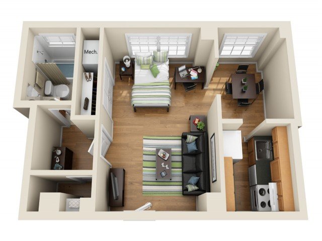 Studio 1 Bathroom Apartment for rent at Coronado Place and Towers in St Louis, MO