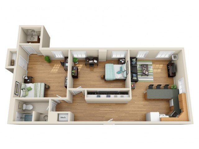 2 Bedrooms 2 Bathrooms Apartment for rent at Coronado Place and Towers in St Louis, MO