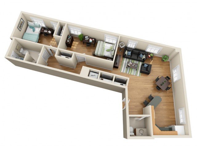2 Bedrooms 1 Bathroom Apartment for rent at Coronado Place and Towers in St Louis, MO