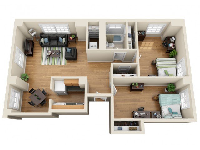 2 Bedrooms 1 Bathroom Apartment for rent at Coronado Place and Towers in St Louis, MO