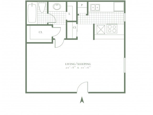 Studio 1 Bathroom Apartment for rent at The Village Gate in Dallas, TX