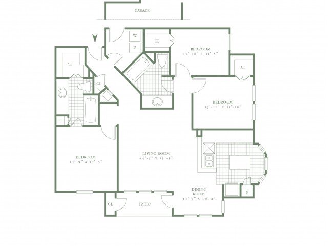 3 Bedrooms 2 Bathrooms Apartment for rent at The Village Dakota in Dallas, TX
