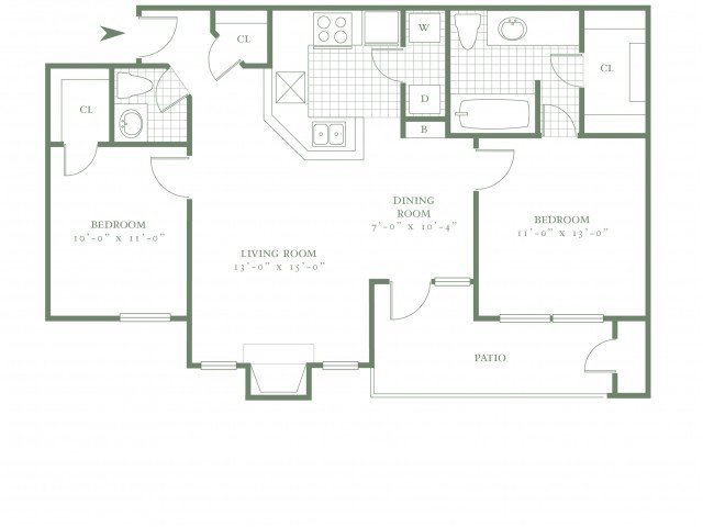 2 Bedrooms 2 Bathrooms Apartment for rent at The Village Northbridge in Dallas, TX