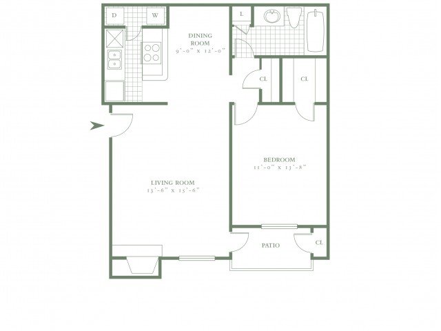 1 Bedroom 1 Bathroom Apartment for rent at The Village Park in Dallas, TX