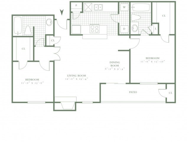 2 Bedrooms 2 Bathrooms Apartment for rent at The Village Park in Dallas, TX