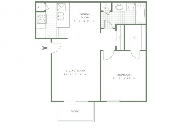 1 Bedroom 1 Bathroom Apartment for rent at The Village Corners East in Dallas, TX