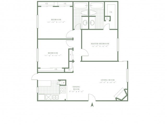 3 Bedrooms 2 Bathrooms Apartment for rent at The Village Gate in Dallas, TX
